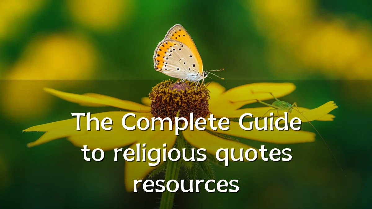 The Complete Guide to religious quotes resources