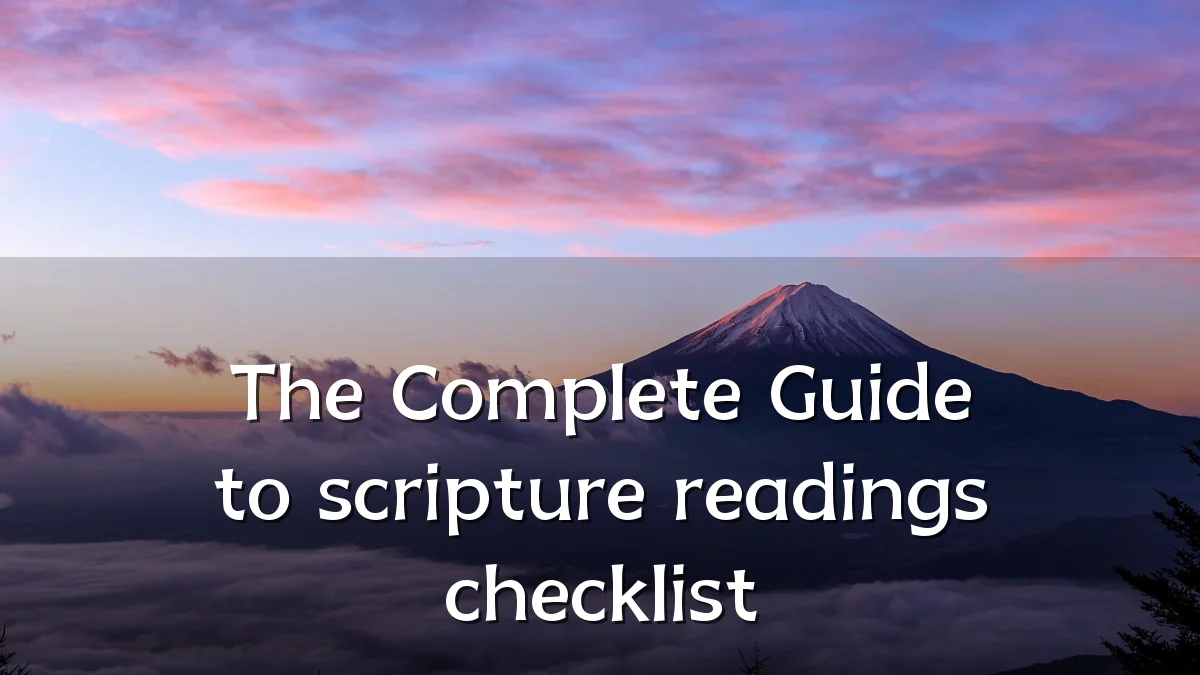 The Complete Guide to scripture readings checklist