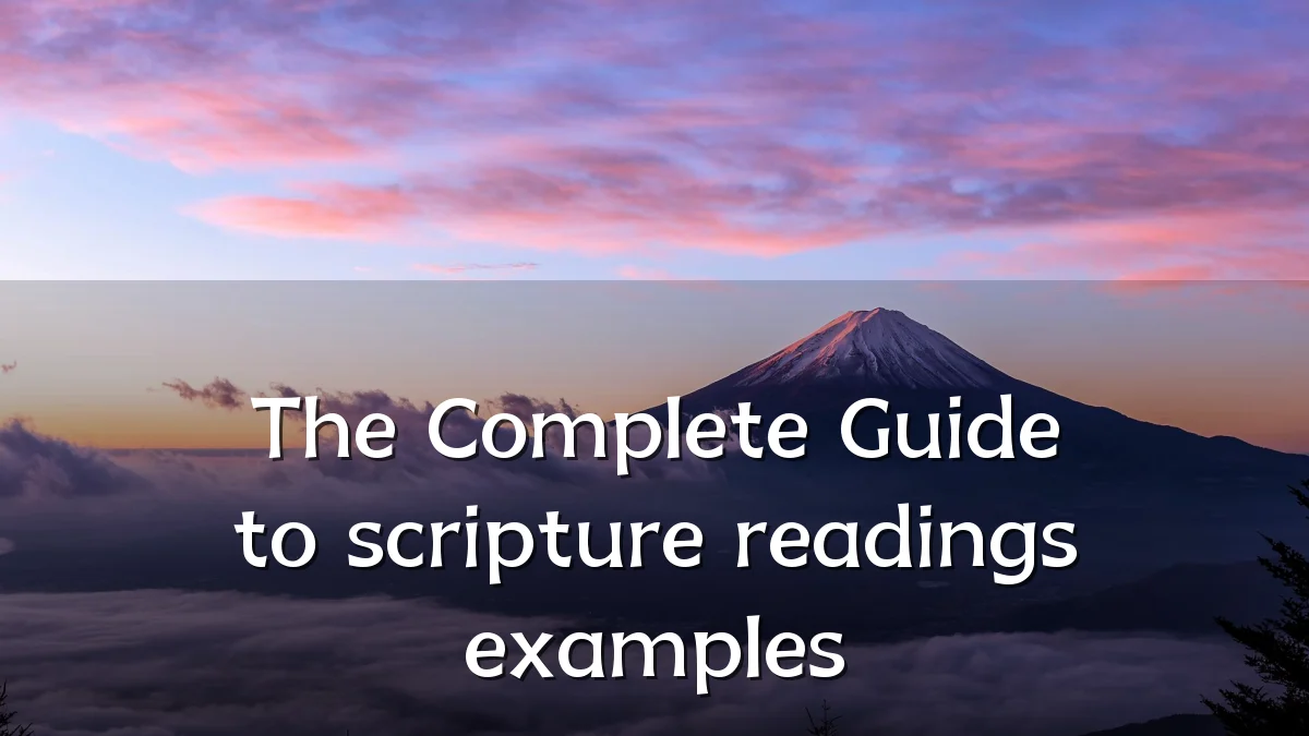 The Complete Guide to scripture readings examples