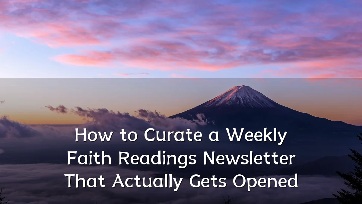 How to Curate a Weekly Faith Readings Newsletter That Actually Gets Opened